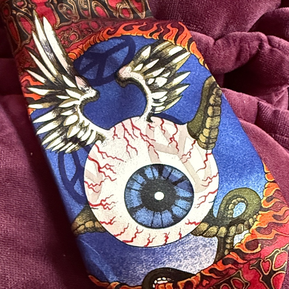 The Fillmore Poster Tie Hendrix Flying Eyeball silk NWOT - Picture 8 of 9
